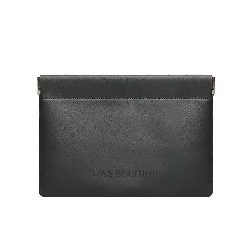 PU Leather Storage Bag - Waterproof Portable Organizer for Earphones, Charging Cables, Cosmetics, Lipstick & Jewelry