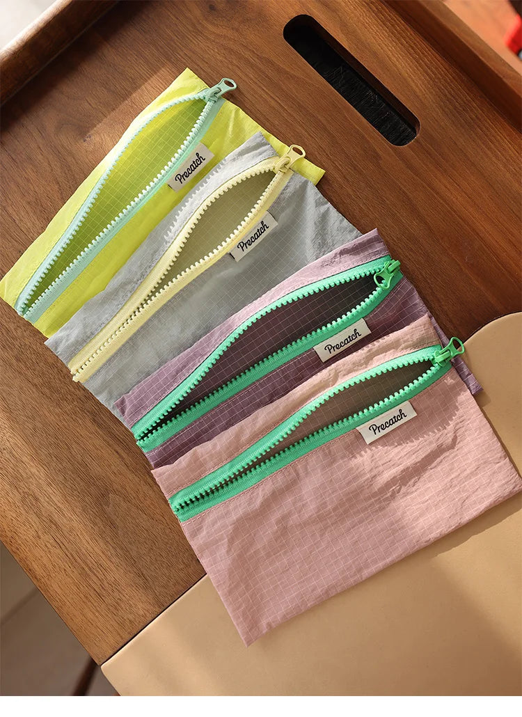 Multifunctional Lightweight Pouch for Women — Macaron Color Bag for Eyebrow Pencil, Stationery, Jewelry, Documents & Coins