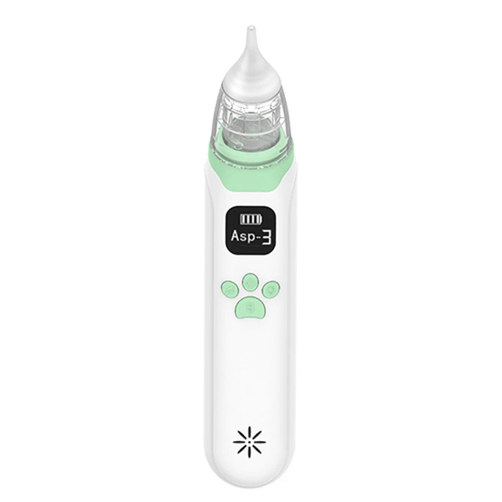 USB Rechargeable Electric Nasal Aspirator - Baby and Kids Nose Cleaner for Gentle Mucus Removal and Nasal Care