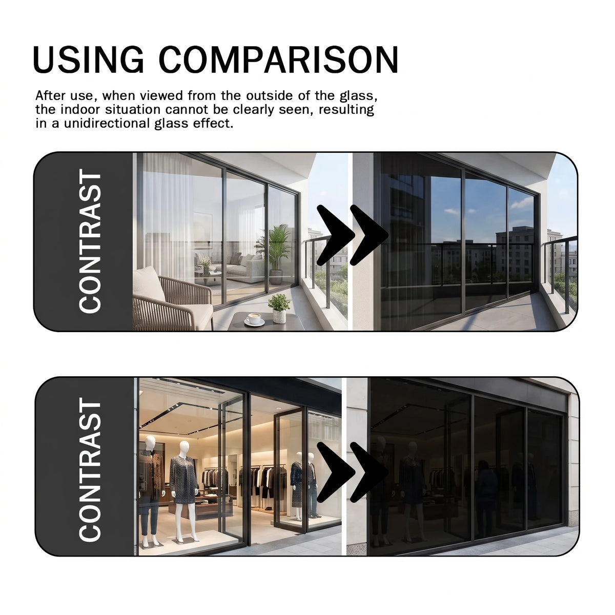 Glass Reflective Privacy Protection Paste - Anti-Peeping Window Film Cleaner for Car and Home Security
