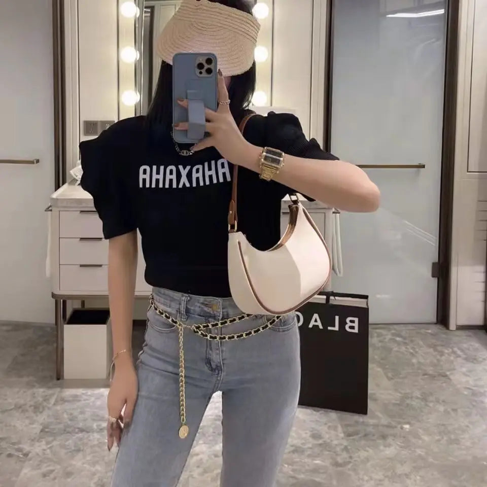 Small Armpit Bag for Women – 2024 New Fashion, French Niche High-End Shoulder Bag, Trendy & All-Match Style