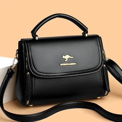 Women’s Soft Leather Top-Handle Bag – Luxury Shoulder Messenger Handbag & High-Quality Purse