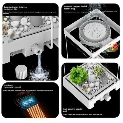 Smart Betta Fish Tank – Mini Desktop Self-Circulating Ecological Aquarium for Small Spaces