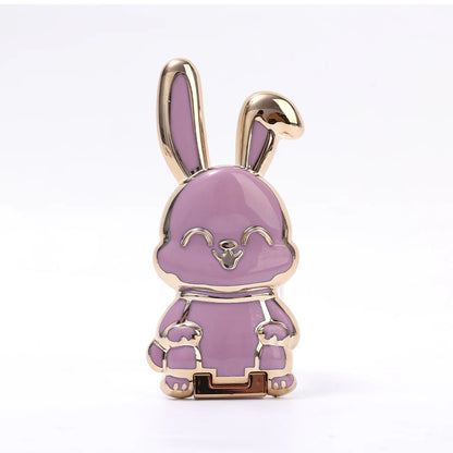 Universal Bunny Phone Ring Holder – 2-in-1 Foldable Cellphone Stand with Cute 3D Rabbit Finger Bracket