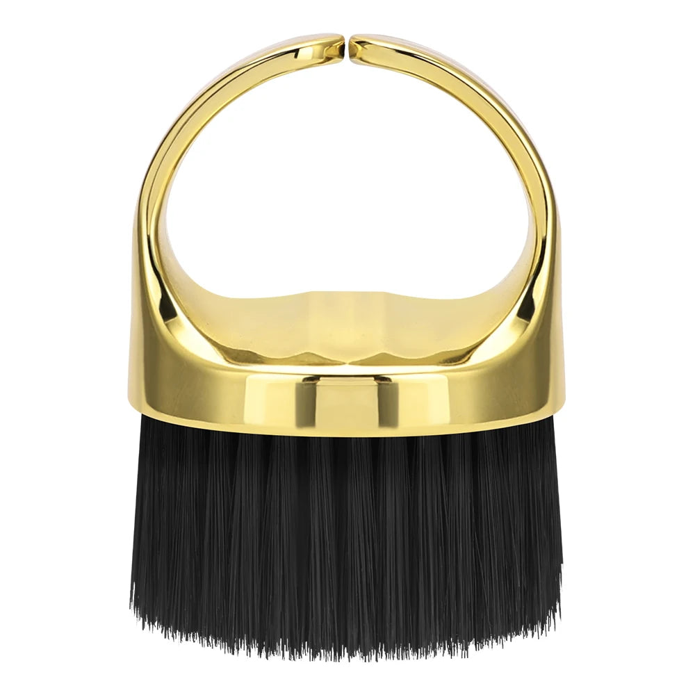 Ring Neck Hair Duster Brush - Soft Barber Hair Cutting Cleaning Brush for Removing Loose Hair & Salon Use