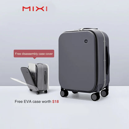 Mixi Aluminum Frame Carry-On Suitcase — Patent Design Rolling Luggage for Cabin, 18/20/24 Inch M9260