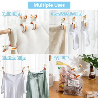 Extra Large Beach Towel Clips - Heavy Duty Chair Towel Holders & Clothes Clips for Cruise and Outdoor Use
