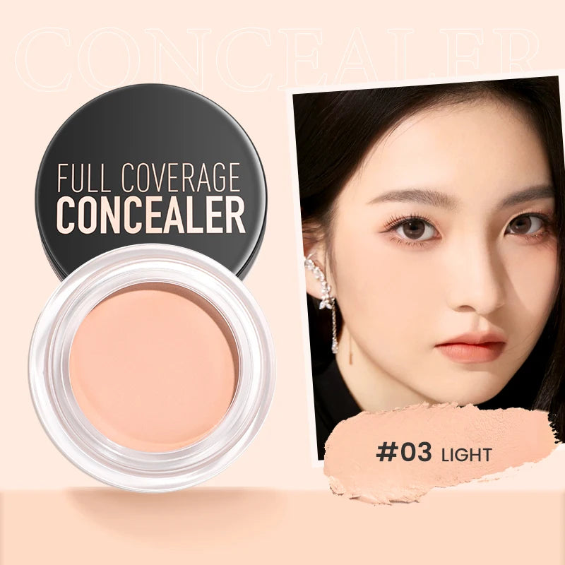 FOCALLURE Full Coverage Concealer Cream – Waterproof, Long-Lasting, Oil-Control & Lightweight Moisturizing Foundation Makeup