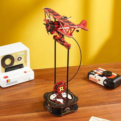 Robotime Rokr 3D Wooden Puzzle Kit – Gravity Swing, Sky Captain & Ocean Fisher Model Building Kit for Teens & Adults