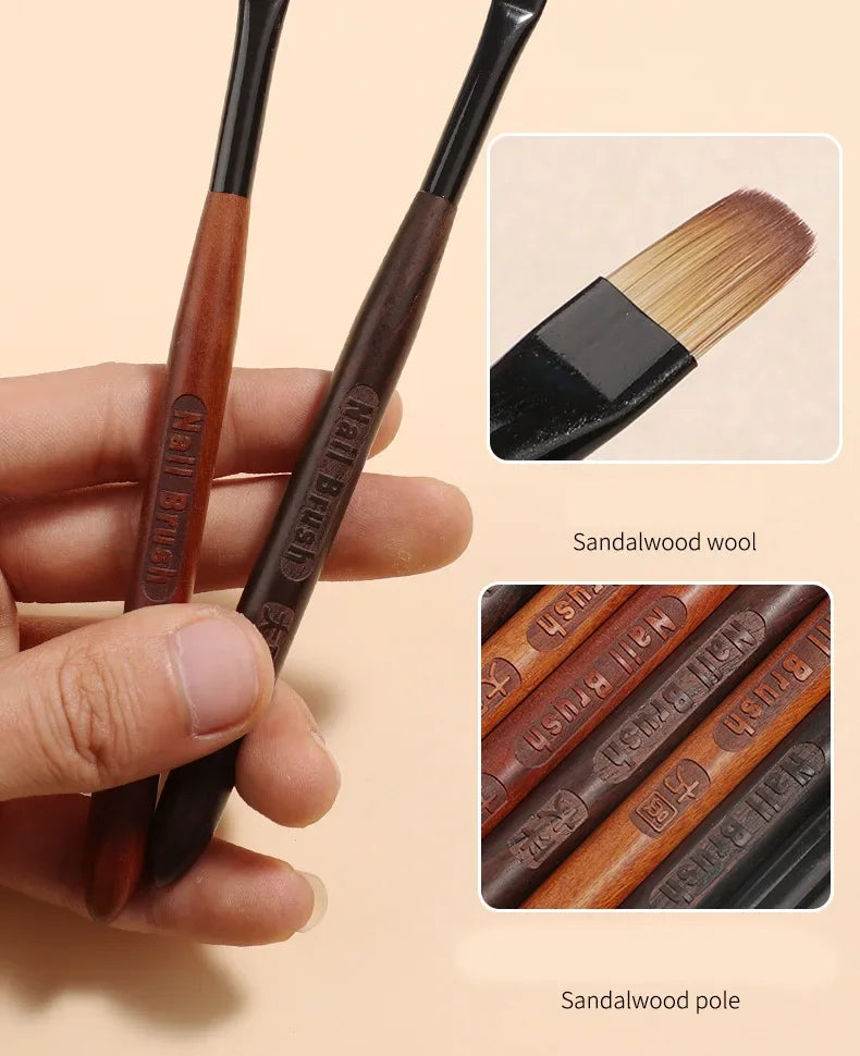 Nail Glue Phototherapy Pen & UV Gel Brush - Professional Acrylic Nail Art Brushes for Painting & Drawing, Manicure Tools