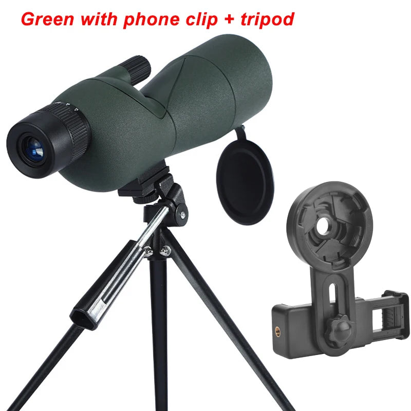 25–75x60 Zoom Spotting Scope – ED Lens Bak4 Prism Monocular Telescope for Bird Watching & Camping