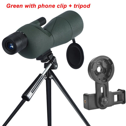 25–75x60 Zoom Spotting Scope – ED Lens Bak4 Prism Monocular Telescope for Bird Watching & Camping