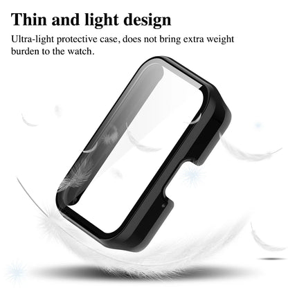 Glass+Case for SGlass+Case for Samsung Galaxy Fit 3 – Tempered Glass Screen Protector & Hard PC Bumper Cover Accessory Setamsung Galaxy Fit 3 Tempered Glass Screen Protector & Hard PC Protective Bumper for Galaxy Fit3 Accessories