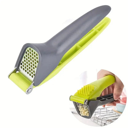 Garlic Press – Small Household and Outdoor Kitchen Tool for Crushing and Squeezing Garlic