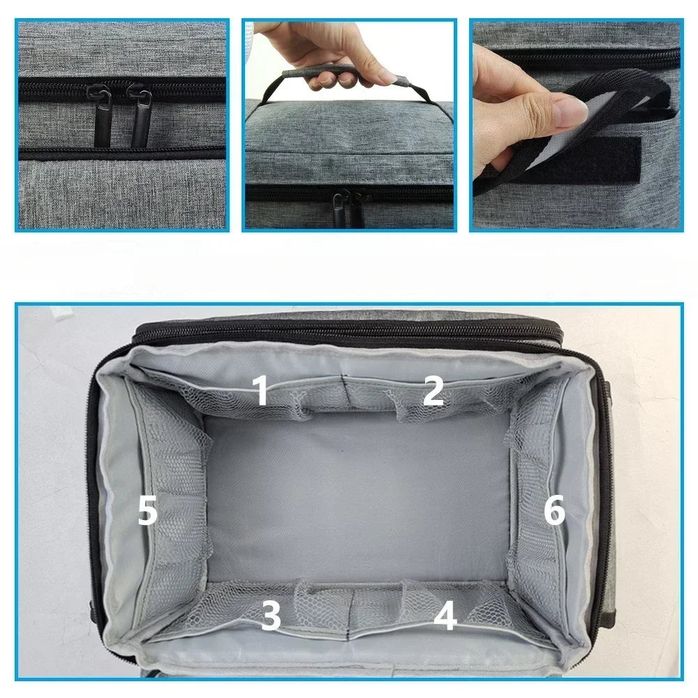 Travel First Aid Kit Bag — Multifunctional Medical Storage Organizer with Layered Medicine Boxes