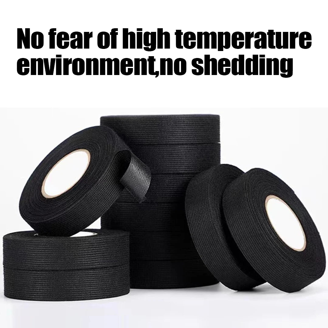 5Pcs Electrical Tape – Heat Resistant, Waterproof Harness Tape, Adhesive Cloth Insulating Automotive Fabric Tape