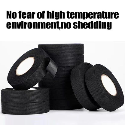 5Pcs Electrical Tape – Heat Resistant, Waterproof Harness Tape, Adhesive Cloth Insulating Automotive Fabric Tape