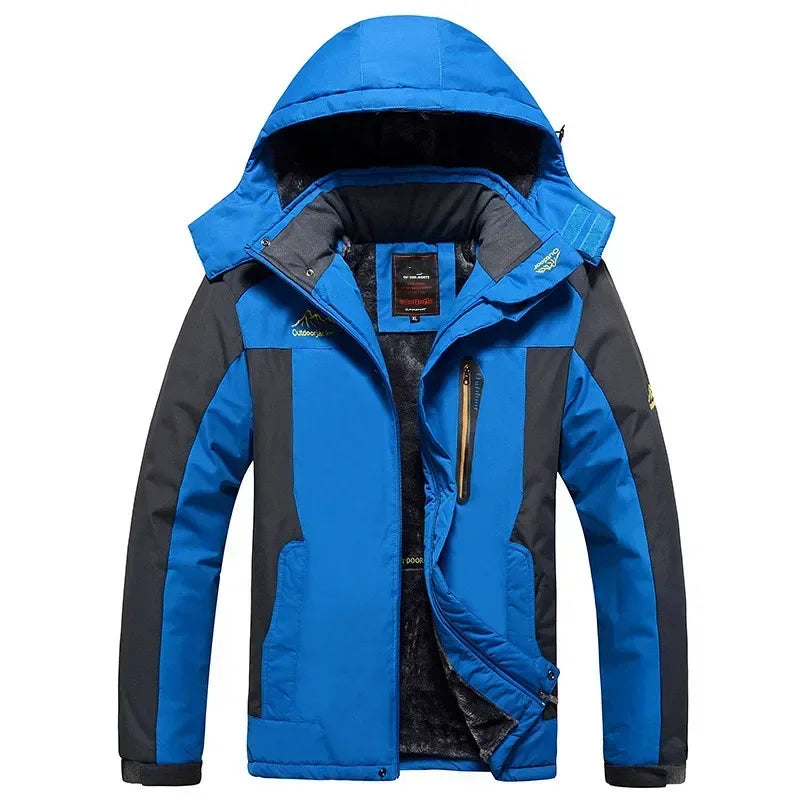 Men’s Winter Parka Jacket - Thick Warm Waterproof Hooded Fleece Coat, Plus Size up to 9XL