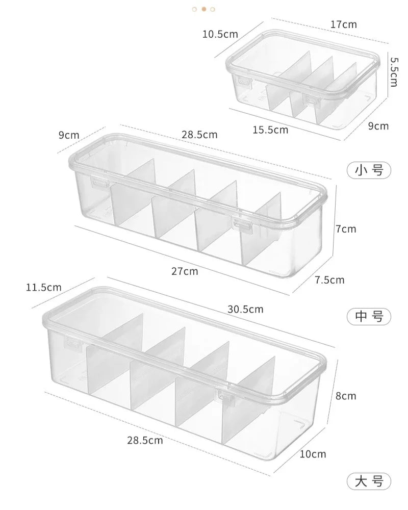 Transparent Cable Organizer Box with Lid – Dustproof Data Cable and Card Storage Case for Home and Office