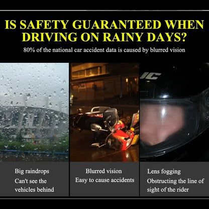 Motorcycle Helmet Mirror Rainproof Film – Anti-Fog Sticker for High Definition Visibility, Universal Motorcycle Accessories