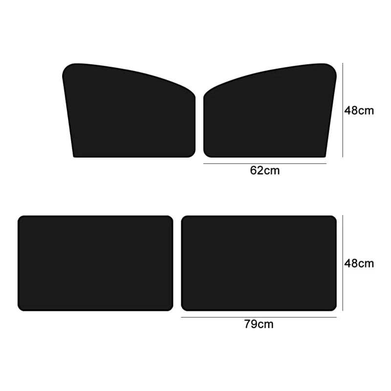 Magnetic Car Sunshade Curtains – UV Protection Window Sun Shield Covers, Double-Sided Auto Sunshade Protector DIY Car Accessories