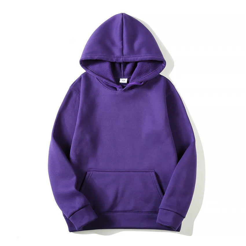 Fashion Men's & Women's Hoodies – Casual Solid Color Sweatshirts for Spring, Autumn, Winter