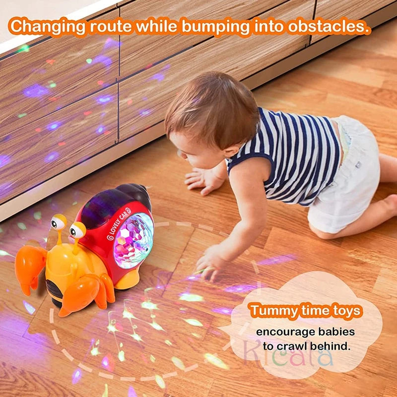 Crawling Crab Baby Toy – Interactive Musical Light-Up Toy for Toddlers, Dancing & Moving Play, Ages 0-12 Months