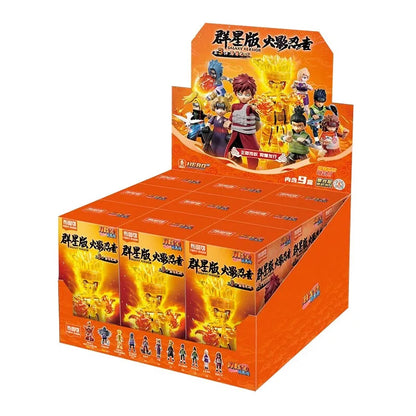 BLOKEES Original Naruto Blind Box – Nine-Tails Chakra Mode Sasuke, Gaara, Kurama, Shikamaru Assembled Action Figure Toy Gift
