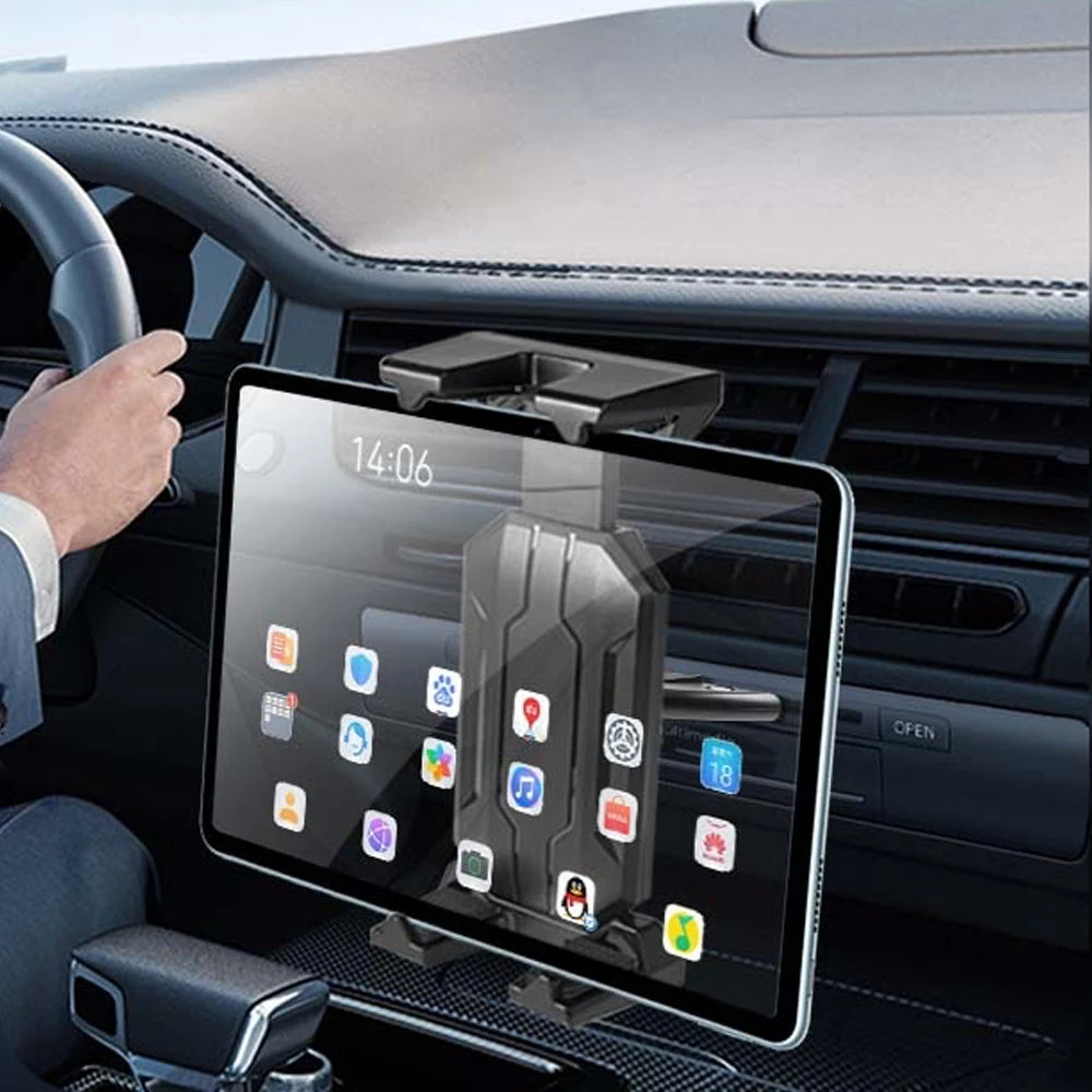 Universal CD Slot Car Mount - Adjustable Tablet and Phone Holder for iPad, Xiaomi Tablets, Smartphones & GPS