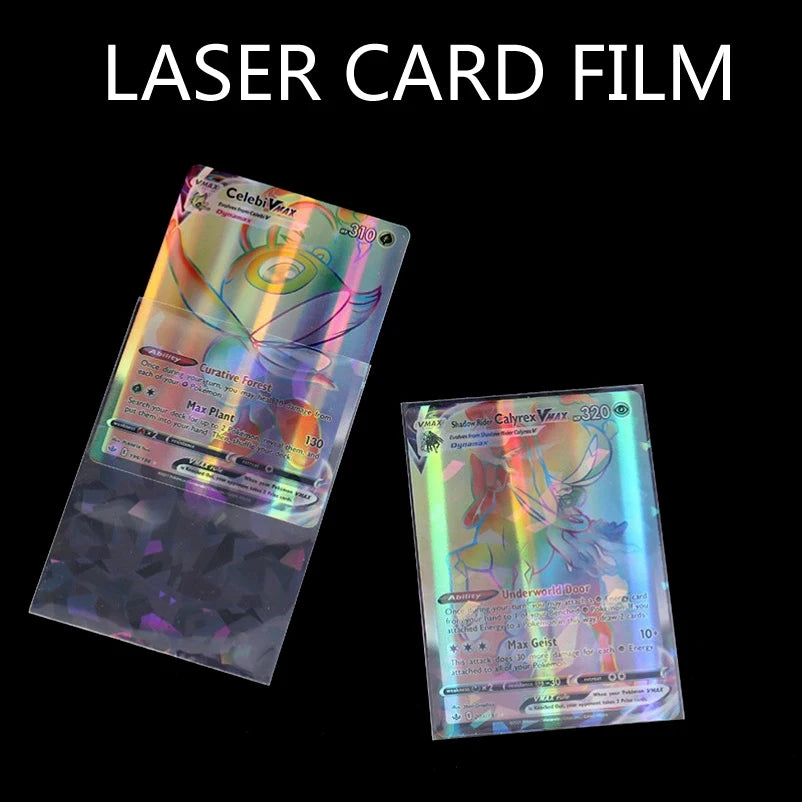66x91mm Holographic Soft Trading Card Sleeves — Laser Protector for Pokemon, Yu-Gi-Oh & Baseball Cards