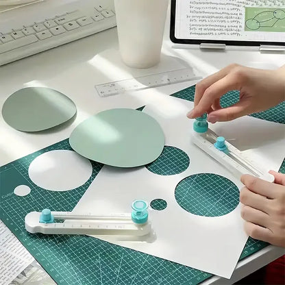 2-20cm Circle Paper Cutter - Multifunctional Craft Cutting Tool for Scrapbooking and Card Making, Ideal for Home, Study, and Office