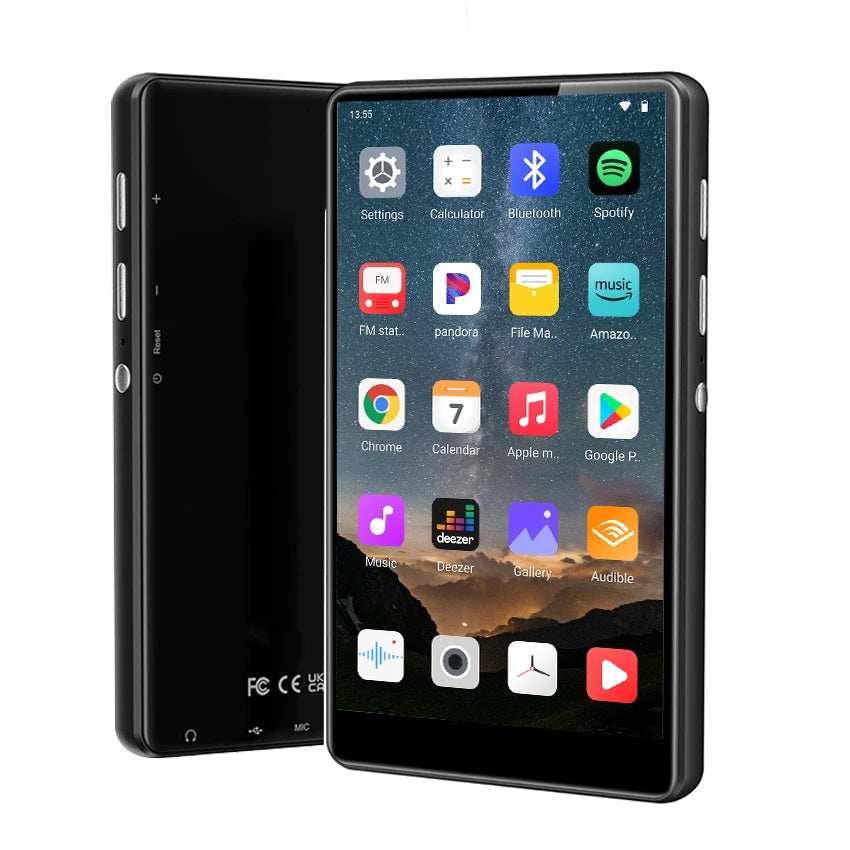 80GB MP3 Player with Bluetooth & WiFi - 4.0-Inch Touchscreen Android Music Player with Spotify, Audible & Pandora