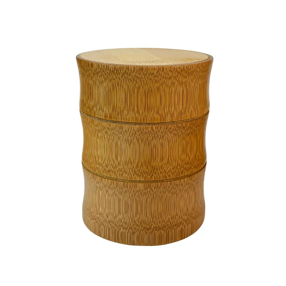 Natural Bamboo Food Storage Box – Eco-Friendly Tea, Nut, & Spice Canister Organizer for Kitchen