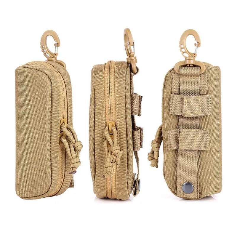 Tactical MOLLE Eyeglass Case - 1000D Nylon Shockproof Protective Sunglasses & Goggles Holder for Outdoor Use