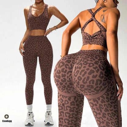 Women’s One-Piece Pad Jumpsuit Yoga Set – Flared Scrunch Workout Pants & Trendy Activewear XP10