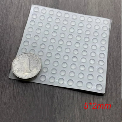 100Pcs 5-7*1.5/2mm  3M Self Adhesive Round Silicone Rubber Bumpers Soft Clear Black Anti Slip Shock Absorber Feet Pads Damper