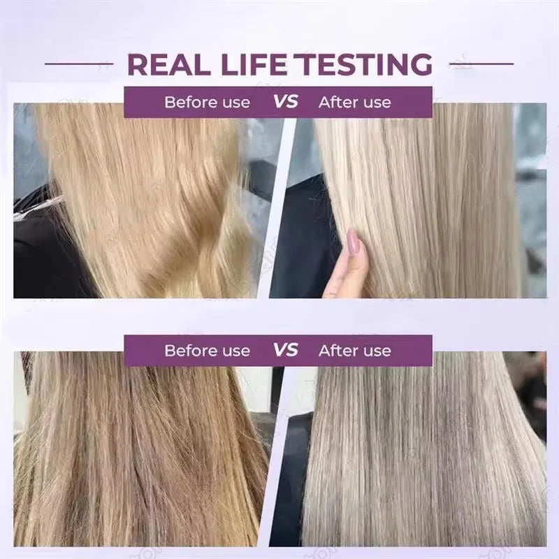 300ml Purple Color Fixing Shampoo – Long-Lasting Hair Dye, Gray Coverage, Fade Yellow After Bleach, Non-Irritating Hair Care