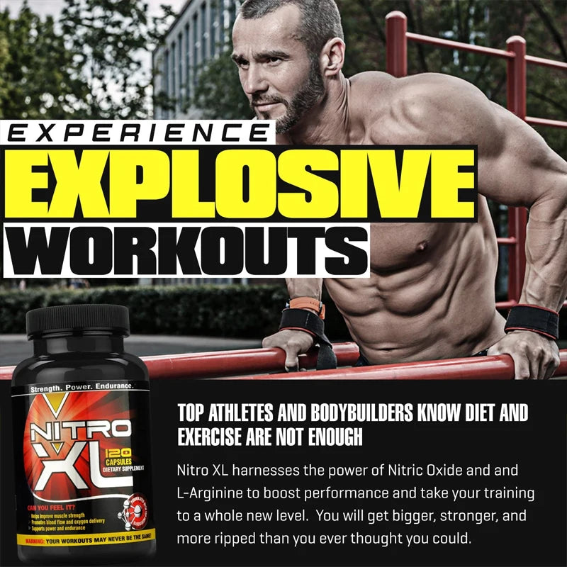 Nitro XL Nitrogen Booster – 120 Capsules for Muscle Growth & Endurance