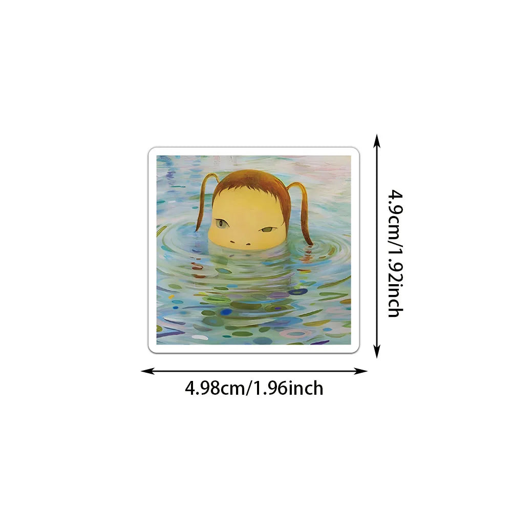 Yoshitomo Nara Sticker Pack - Cute Waterproof Decals for Phone Cases Laptop Suitcases Water Bottles & DIY Crafts