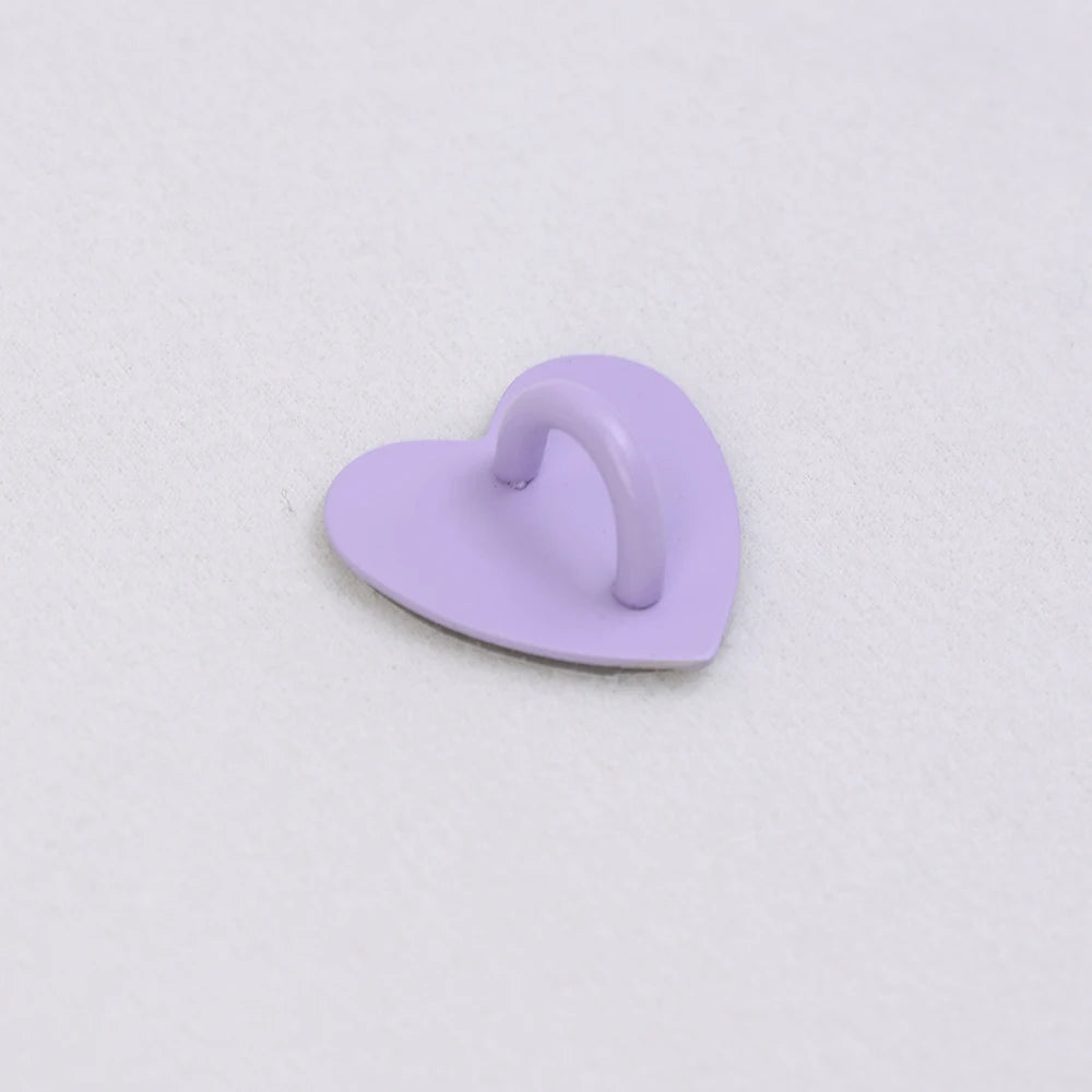 Kawaii Metal Heart Phone Charm — Adhesive Holder, Finger Ring Stand, Case Hook & Buckle Accessory with String
