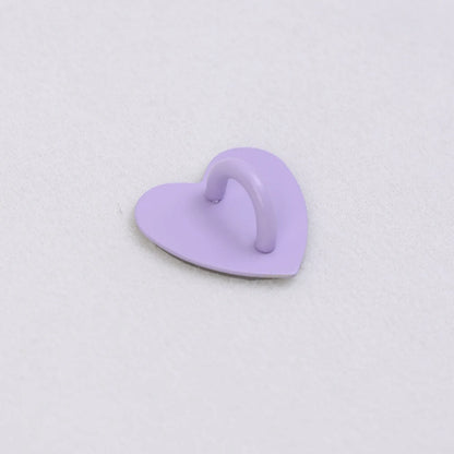 Kawaii Metal Heart Phone Charm — Adhesive Holder, Finger Ring Stand, Case Hook & Buckle Accessory with String