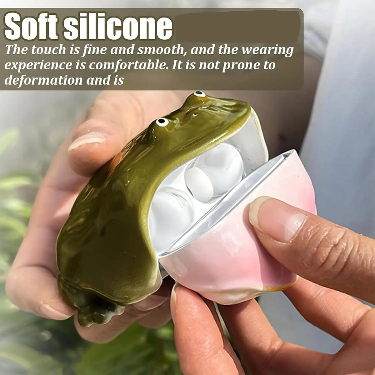 Frog Design Earbuds Case - Shockproof, Drop-Proof Hard Shell Cover with Scratch Protection for 2.3 Wireless Earphones