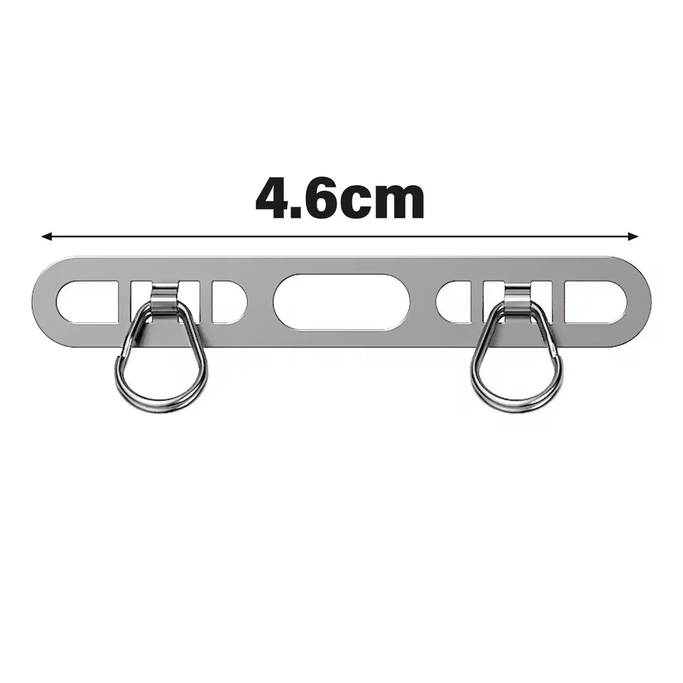 Metal Phone Lanyard Patch Set 1/2/3Pcs – Stainless Steel Side Clip Connector with Double Buckle for iPhone Strap Gasket Attachment