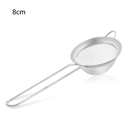 3-Pack Stainless Steel Mesh Sieve Strainers – Slotted Spoon Kitchen Filters with Long Handles for Cooking