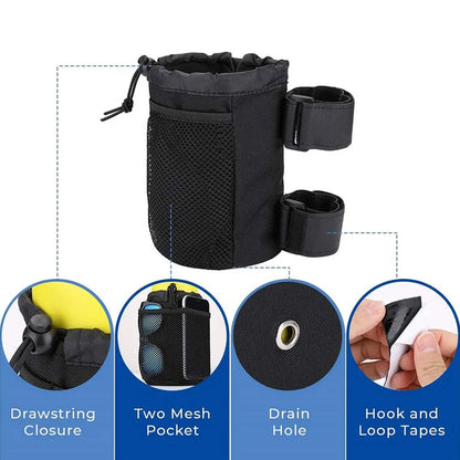 Water Bottle Pouch – Drawstring Insulated Thermal Holder Bag for Cups, Kettles, Bike Storage Pocket