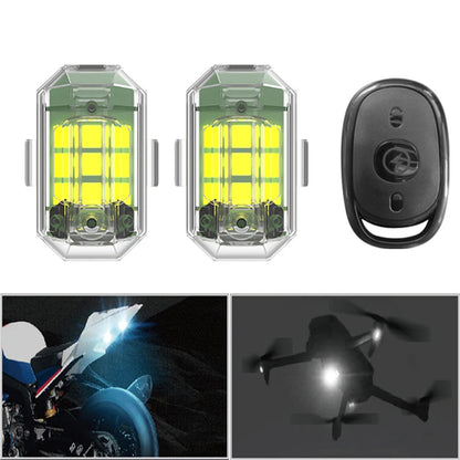 4PCS Wireless LED Strobe Lights for Drones, Motorcycles, Cars, and Bikes - Remote Control Anti-Collision Warning Signal Lights