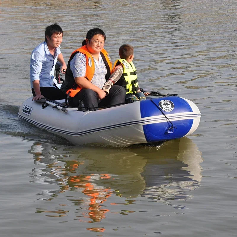 Inflatable Fishing Boat Kayak 175–260cm PVC Wear-Resistant Foldable Air Dinghy for 1–5 Persons Outdoor Water Sports & Canoeing