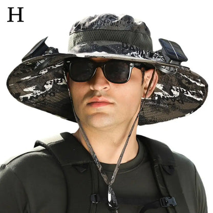 Solar Powered Fan Hat – Outdoor Camping & Fishing Sun Protection Cap with Portable Cooling Fan