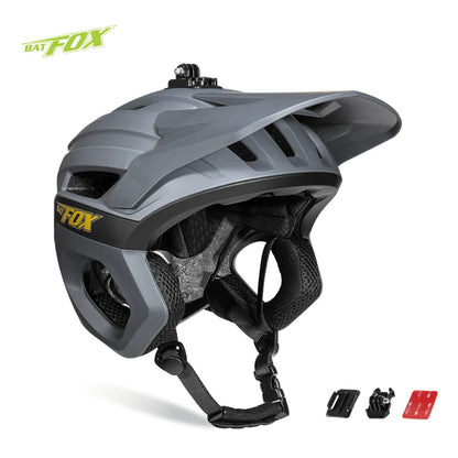 BATFOX 3/4 Cycling Helmet – Off-Road MTB Road Bike Helmet for Men & Women, Three-Quarters Protective Safety Gear for Outdoor Sports Riding