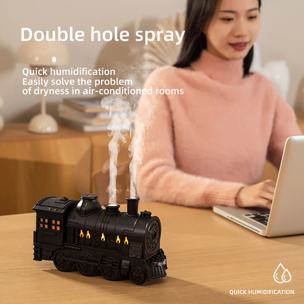 Aierwill Train Air Humidifier – Ultrasonic Aromatherapy Diffuser with Mist Maker, Essential Oil Aroma Diffuser, Remote Control